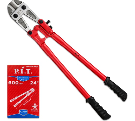 Изображение товара Болторез P.I.T. длина 615 мм, диаметр прутка 8 мм, мягкие рукоятки, 2.3 кг HBOC01-0600