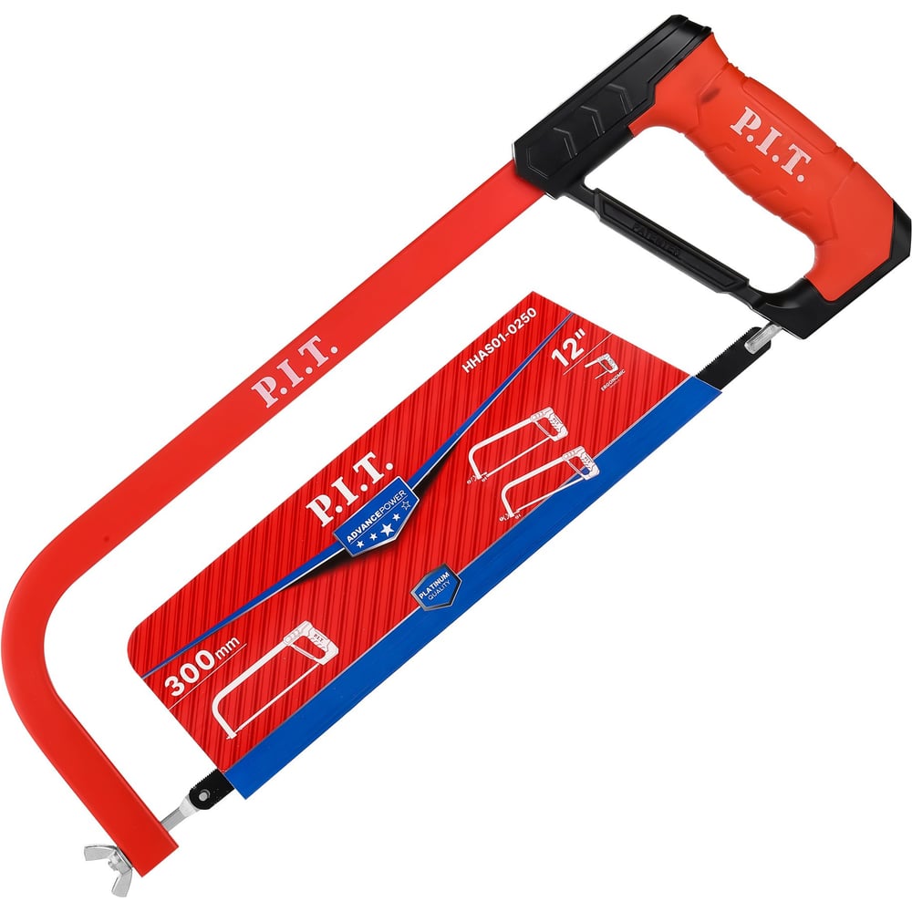 Изображение товара Ножовка по металлу P.I.T. серия ADVANCE 300 мм, 376 г, полотно BiM, 24 TPI, винтовой зажим HHAS01-0250