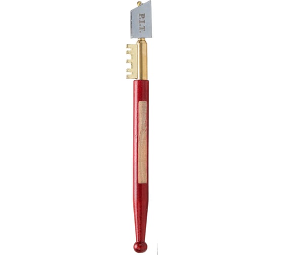 Изображение товара Стеклорез алмазный P.I.T. серия ADVANCE 180 мм, 1-5 мм, 5000 м, деревянная рукоятка, гребёнка HGLC01-0180