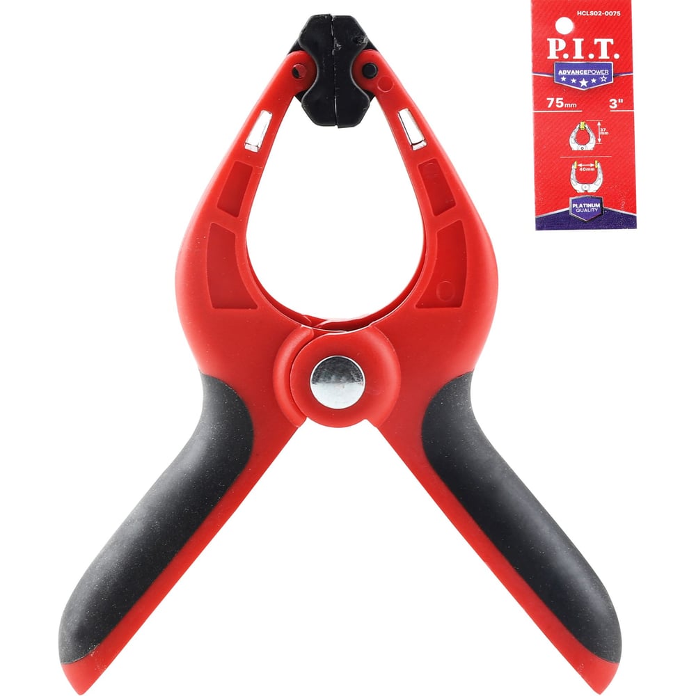 Изображение товара Струбцина пружинная P.I.T. серия ADVANCE 75 мм зажим 40x37 мм