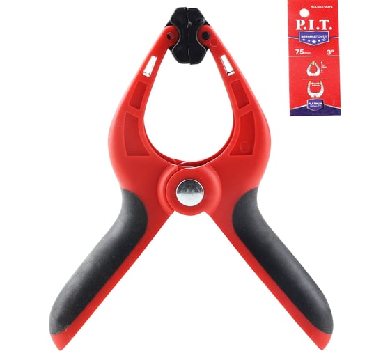 Изображение товара Струбцина пружинная P.I.T. cерия ADVANCE 75 мм, зажим 40x37 мм, пружина из стали с антикоррозийным покрытием HCLS02-0075