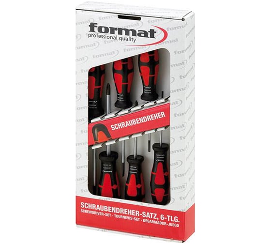 Изображение товара Набор отверток FORMAT SL, PH, 6 предметов 6354 0031