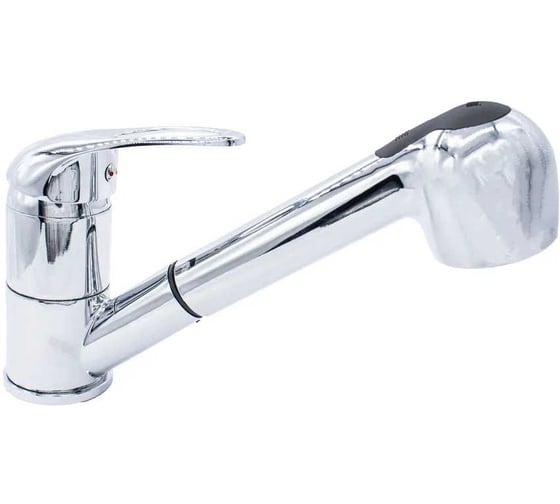 Изображение товара Смеситель для кухни Doron DС 21138, шаровый, хром, выдвижная лейка, п/ш (1/10) 012017