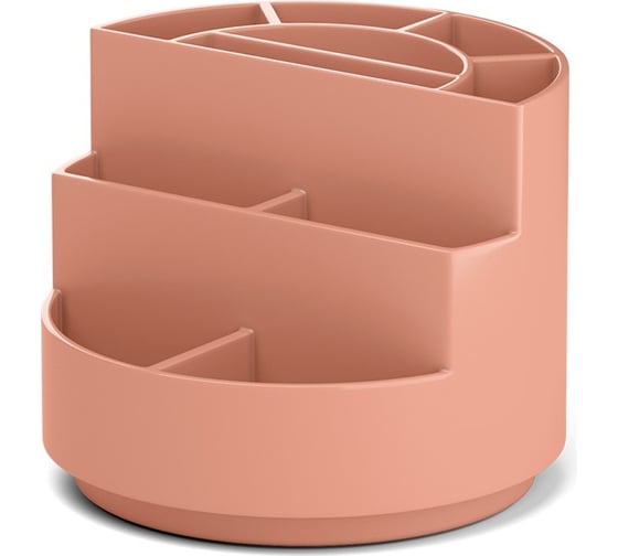 Изображение товара Вращающаяся настольная пластиковая подставка ErichKrause Mini Burger, Powder, персиковая 55774