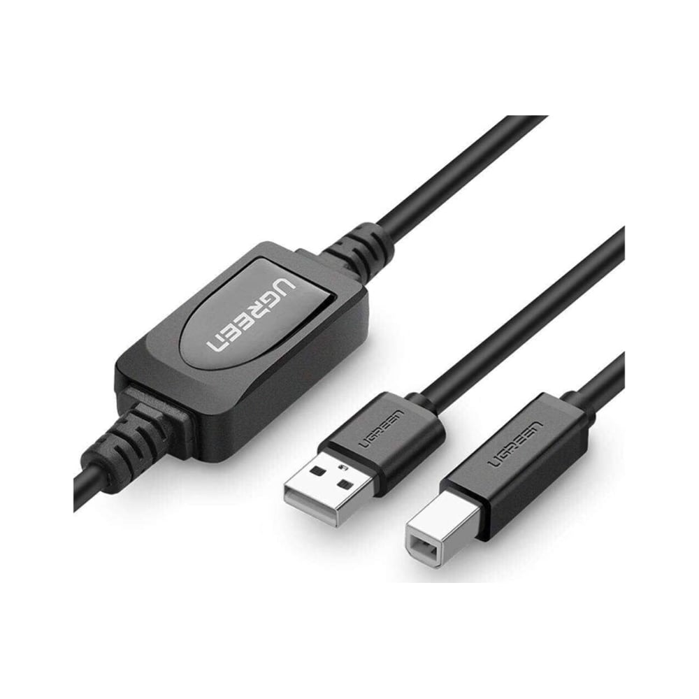 Изображение товара Кабель Ugreen US122 USB 2.0 A Male to B Male 15м черный для принтера