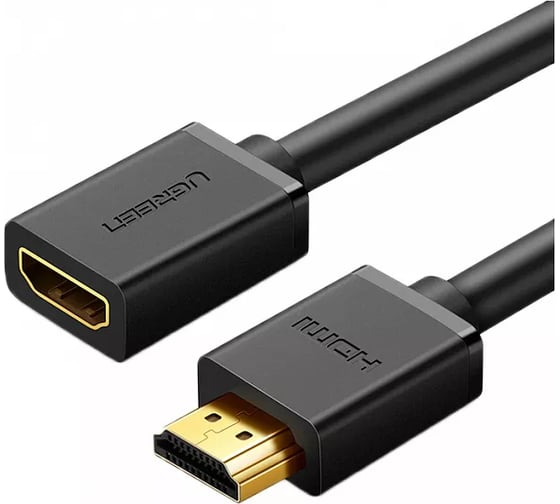Изображение товара Кабель Ugreen HD107 HDMI 4K Male to Female Cable. Длина: 0,5м. Цвет: черный 10140_