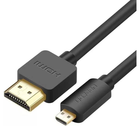 Изображение товара Кабель Ugreen HD127 Micro HDMI to HDMI Cable. Длина: 1м. Цвет: черный 30148_