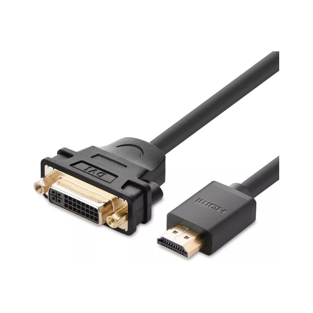 Изображение товара Кабель-адаптер Ugreen HDMI Male to DVI Female Adapter Cable. Длина: 15см. Цвет: черный 20136_