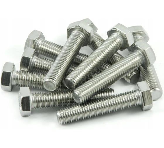 Изображение товара Болт SORREX М10x50 мм с шестигранной головкой по DIN 933 с полной резьбой из нержавеющей стали А2 10 штук 0933-2-10-050 10