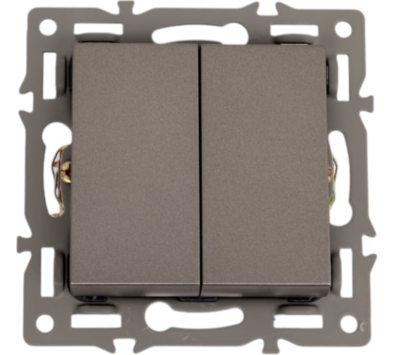 Изображение товара Механизм выключателя Arlight двухклавишный непроходной SWT-MK02-PL-GR 1шт 043726