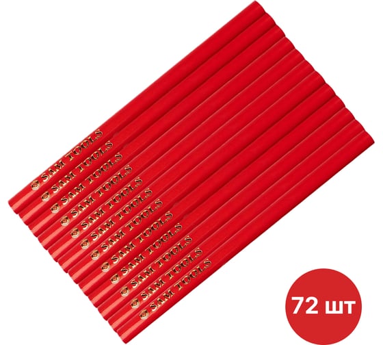 Изображение товара Карандаш строительный черный SAMGRUPP 72 шт SAMC-037000001-72