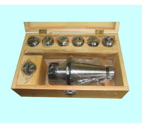 Изображение товара Патрон цанговый с хвостовиком CNIC 7:24-30 исп.1 с набором цанг ER40 из 7шт 6-25мм 74693