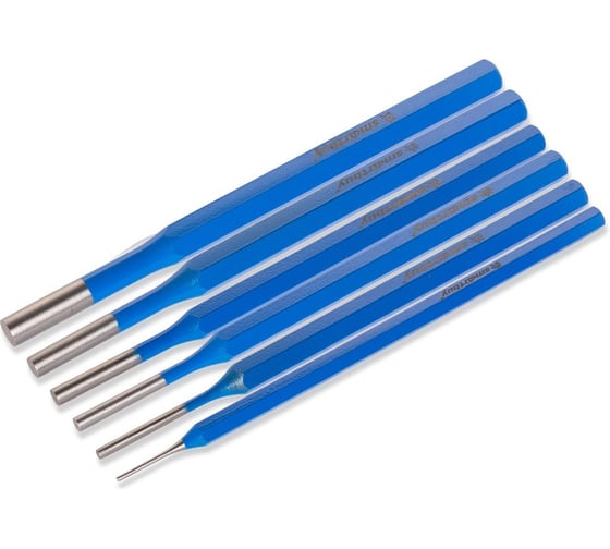 Изображение товара Набор выколоток Smartbuy 6 шт., 1.5, 3, 4, 5, 6, 8x150 мм, 48-52 HRC, 40Х, Tools SBT-SPT-1p1