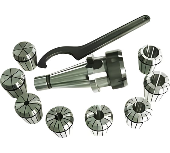 Изображение товара Патрон цанговый с хвостовиком CNIC 7:24-40 исп.1 с набором цанг ER25 из 15шт 2-16мм 74696