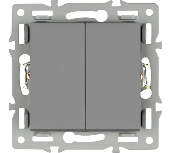 Изображение товара Механизм выключателя Arlight двухклавишный проходной SWT-MKP2-PL-GR 1шт 043729