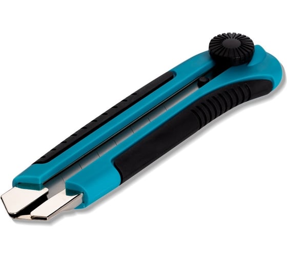 Изображение товара Строительный нож Smartbuy 25 мм, отлам. лезвие, прорезиненный корпус, металлическая направляющая, Tools SBT-KNB-25P1