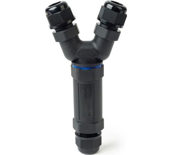 Изображение товара Кабельный коннектор Y-образный HLT (клеммник 3PIN) IP68 (10шт./уп.) 083-07-005