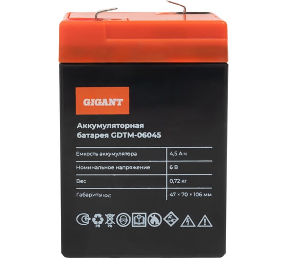 Изображение товара Аккумуляторная батарея Gigant GDTM-06045