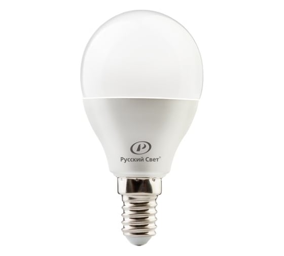 Изображение товара Лампа светодиодная Русский Свет RS G45 E14 6W 220-240V 4000К 6Вт 600лм Ra 90 шар 15010445051