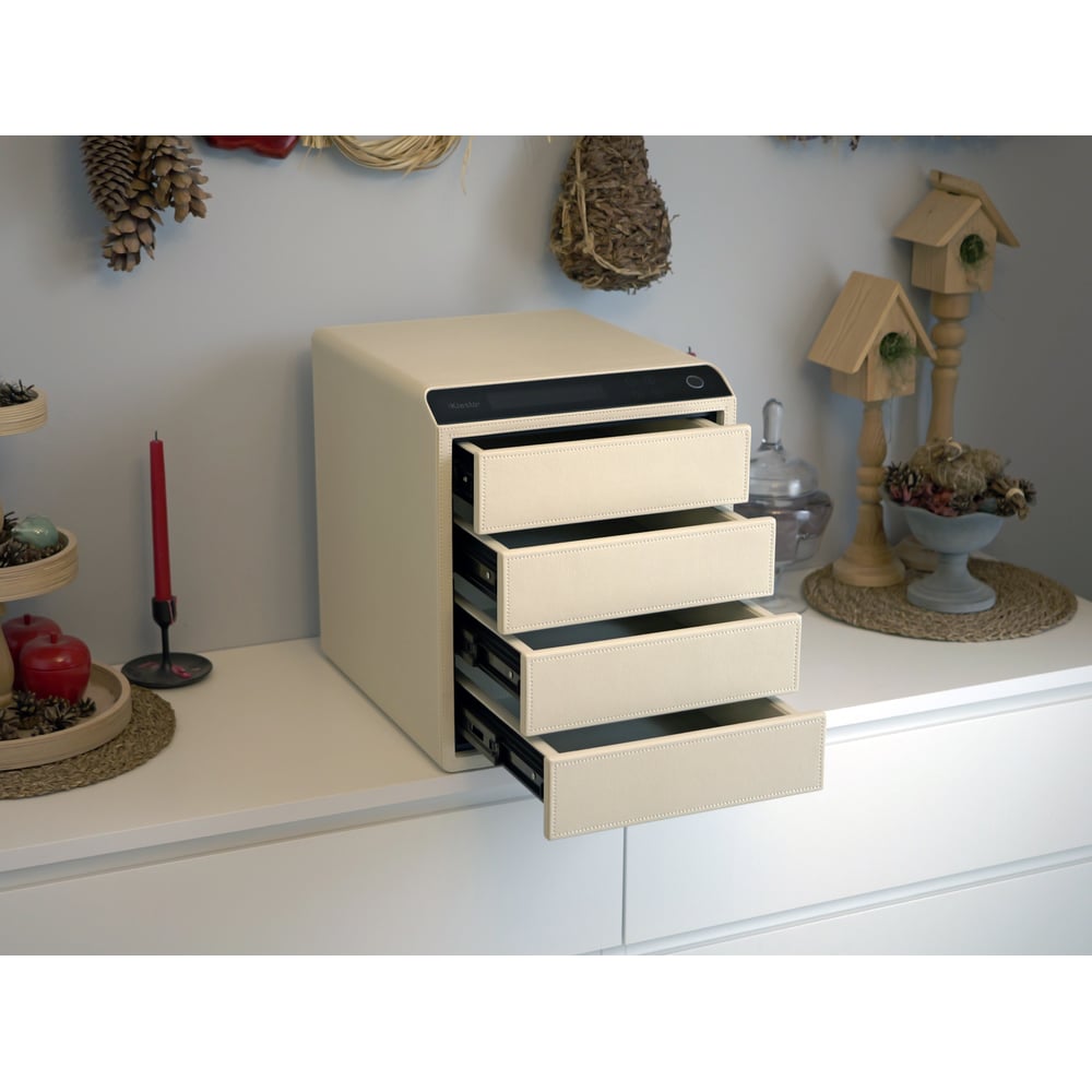 Изображение товара Мебельный сейф KlestO Smart JS4 слоновая кость с биометрическим замком