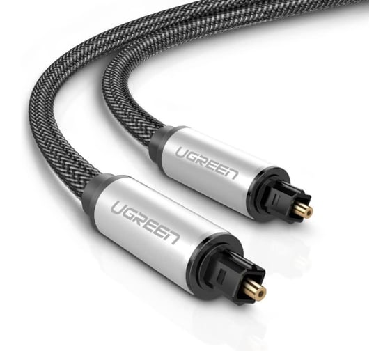 Изображение товара Кабель Ugreen AV108 Toslink Optical Audio Cable 1.5 м, серебристо-черный 10542_