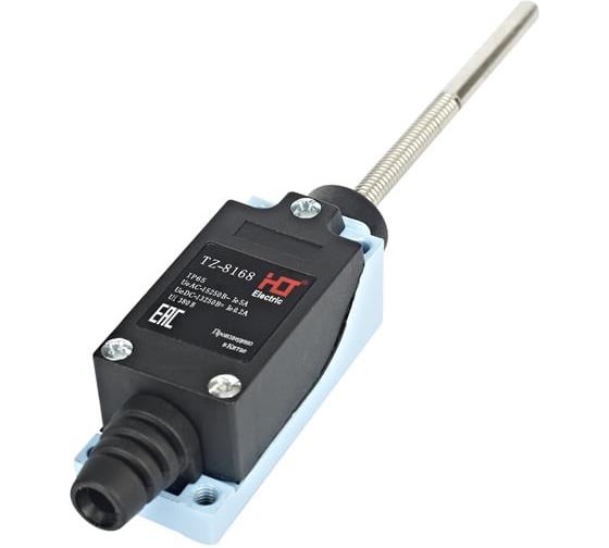 Изображение товара Концевой выключатель HLT TZ-8168 пружинный стержень IP65 (уп./10 шт) 085-23-407