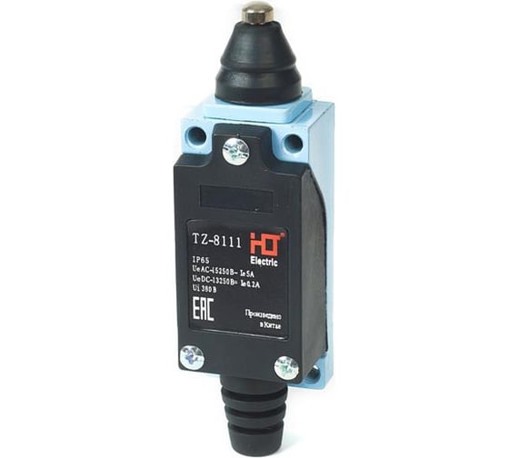 Изображение товара Концевой выключатель HLT TZ-8111 с плунжером прямого давления IP65 (уп./10 шт) 085-23-402