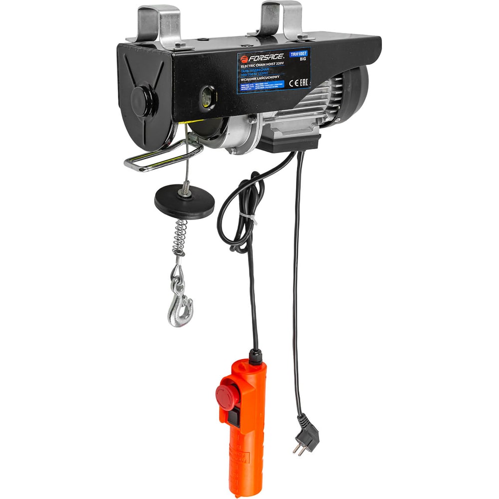 Изображение товара Подвесная таль Forsage 220 В 700 кг канатная модель F-TRH1007
