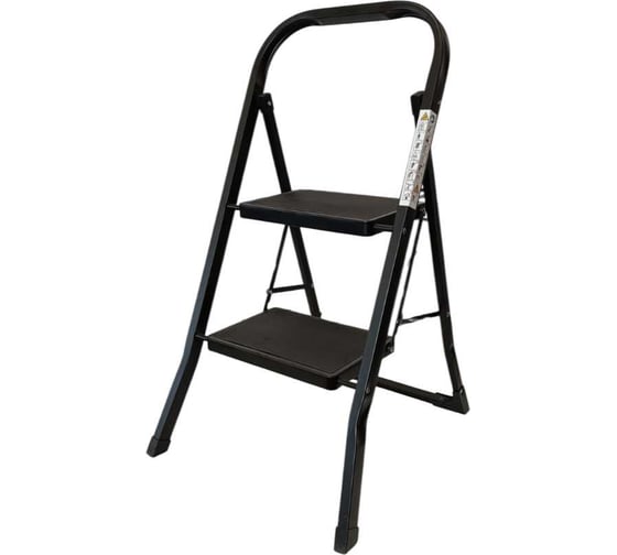 Изображение товара Стремянка стальная GEVA TRADE GEVA ШИРОКАЯ BLACK 2 ступени WK6018J-2A-BLACK