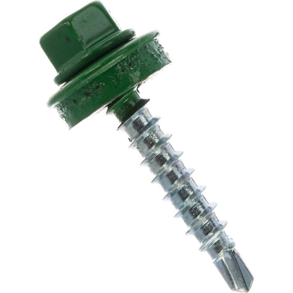 Изображение товара Саморез кровельный ЖЕСТЬ 4,8х35 RAL6002, зеленый, 60 шт. контейнер 280 мл УТ-00002557