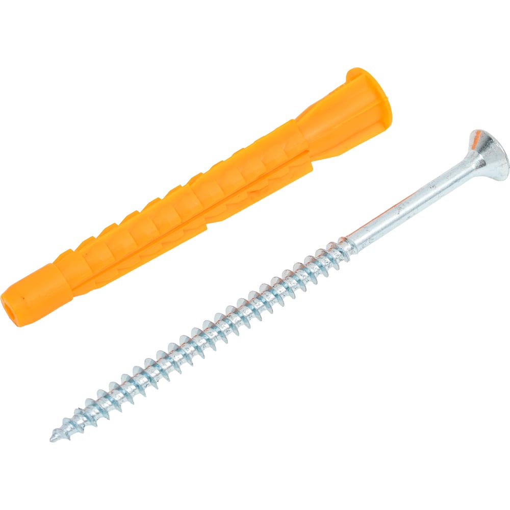 Изображение товара Дюбель универсальный ЖЕСТЬ трехраспорный полипропилен 8x72 с шурупом 6 шт.
