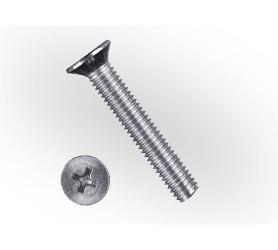 Изображение товара Винт ЖЕСТЬ DIN 965, потай головка, нерж. А2, М4x30, 8 шт. европодвес УТ-00009374