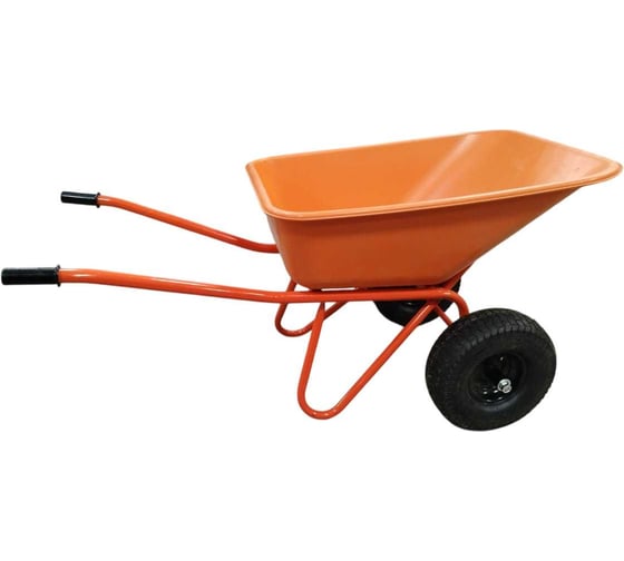 Изображение товара Тачка строительная усиленная 2-х колесная LWI 150 л, 350 кг Скорпион сверхпрочное полимерное корыто LWI150х2СК-PROFI