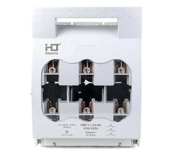 Изображение товара Выключатель-разъединитель HLT ПВР с функцией защиты габ.1, 3П, 250A 091-05-002
