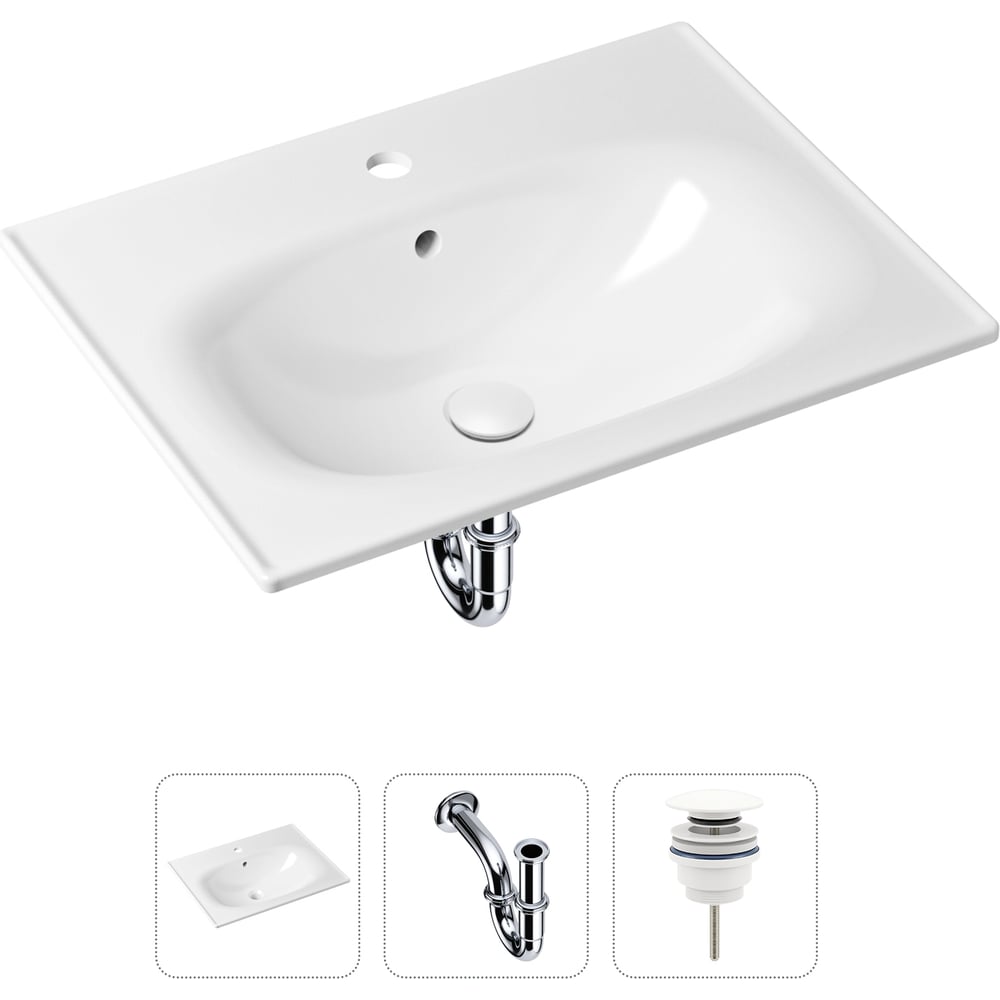Изображение товара Врезная раковина для ванной Lavinia Boho Bathroom Sink 600x460 мм белая санфарфор