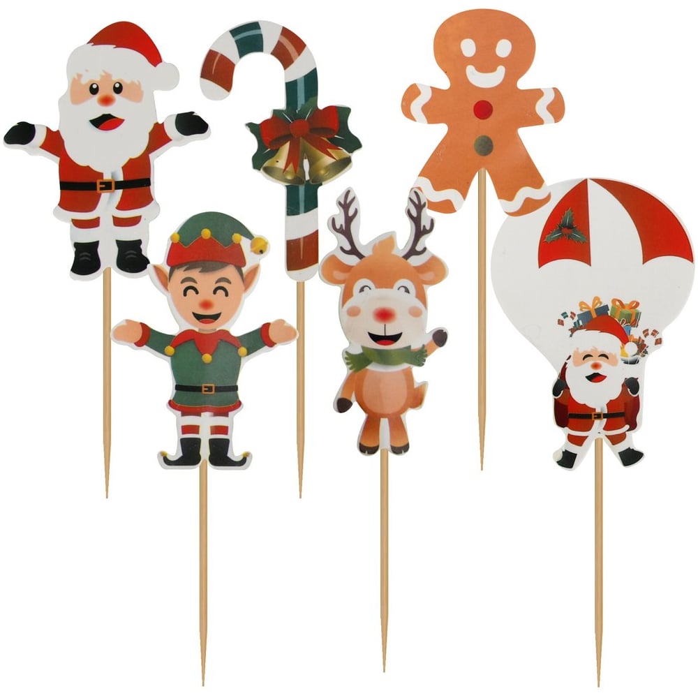 Изображение товара Топпер для украшения МУЛЬТИДОМ набор 6 шт длина 14 см