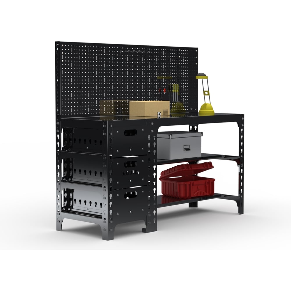 Изображение товара Рабочий стол металлический ООО Металекс 750x1400x600 мм черный