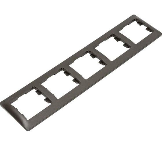 Изображение товара 5-местная горизонтальная рамка Systeme Electric Glossa графит GSL001305