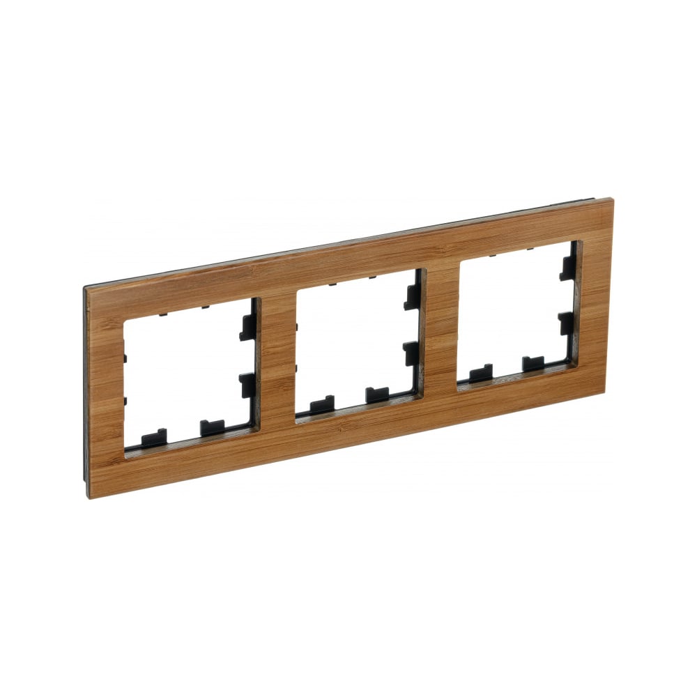 Изображение товара 3-местная рамка System Electric AtlasDesign Nature из дерева бамбук, IP40