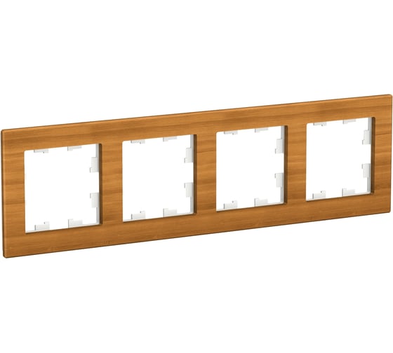 Изображение товара 4-местная рамка Systeme Electric AtlasDesign Nature дерево бамбук ATN353204