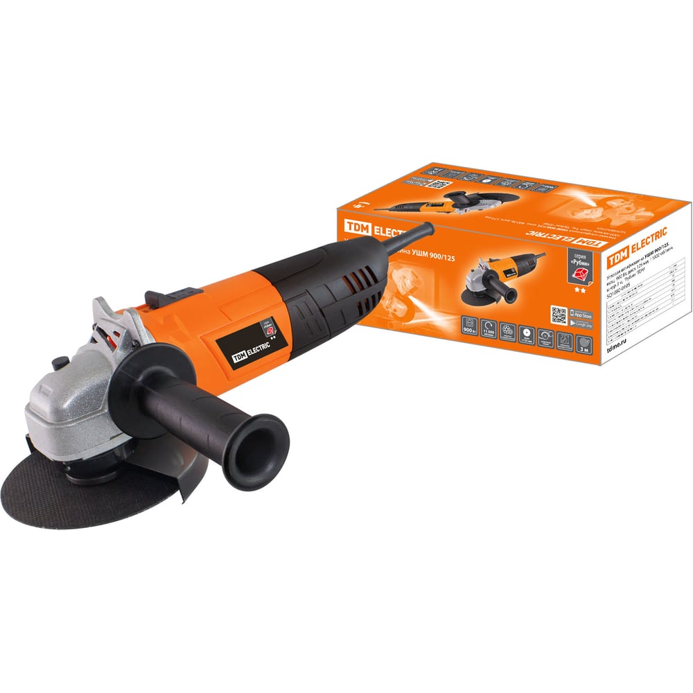 Изображение товара Угловая шлифмашина TDM ELECTRIC 900 Вт диск 125 мм 11000 об/мин полупрофессиональная