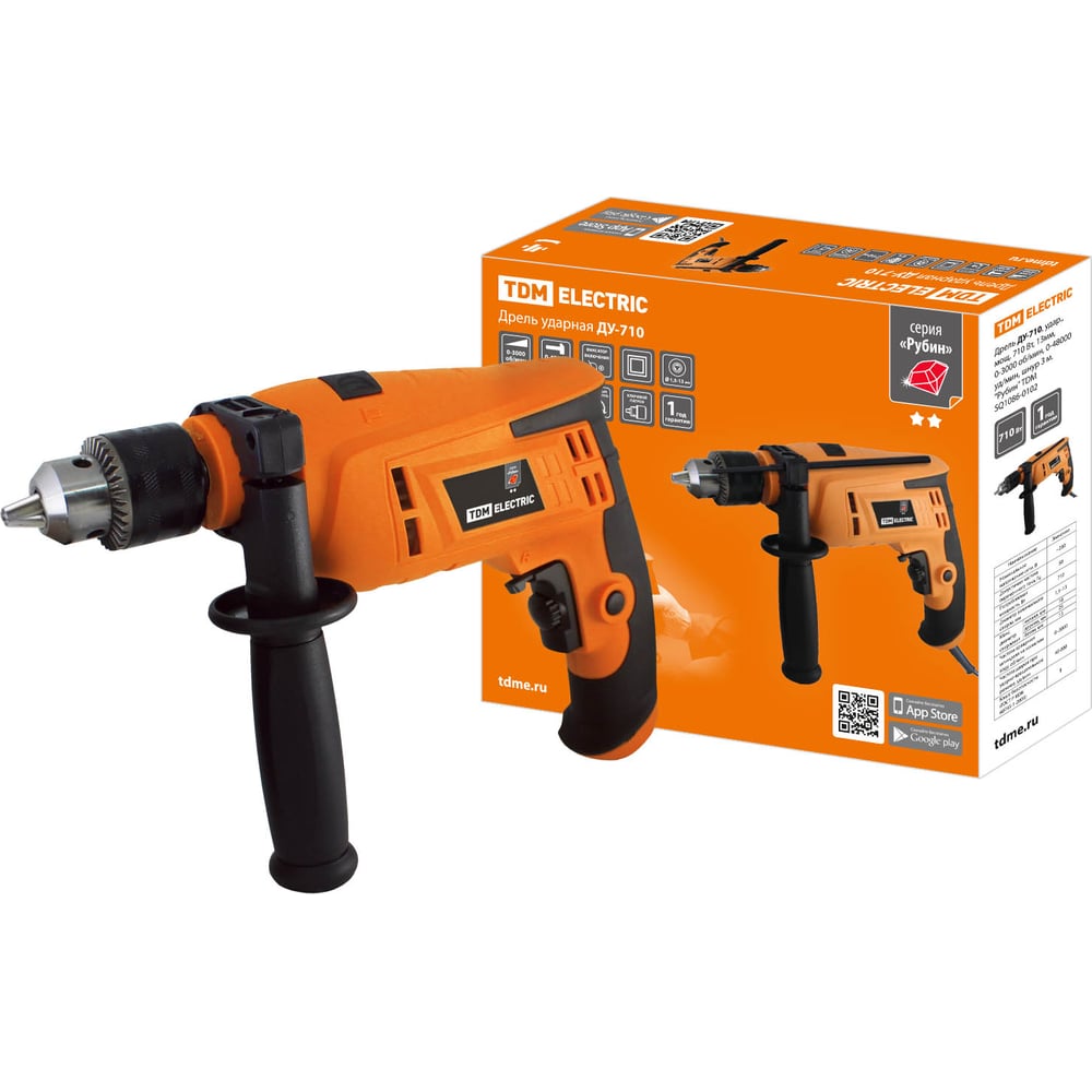 Ударная дрель TDM ELECTRIC ДУ-710 Рубин SQ1086-0102