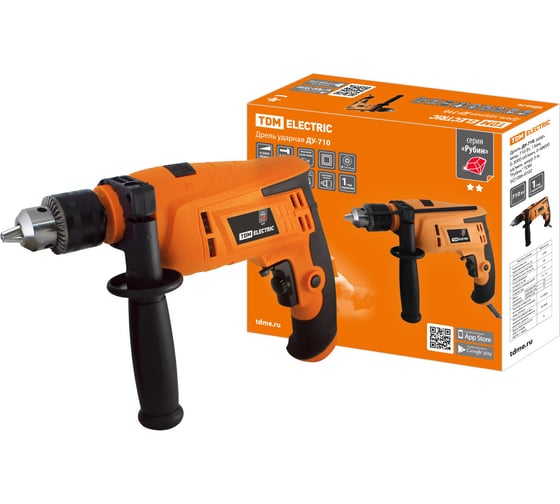 Изображение товара Ударная дрель TDM ELECTRIC ДУ-710 Рубин 710 Вт SQ1086-0102