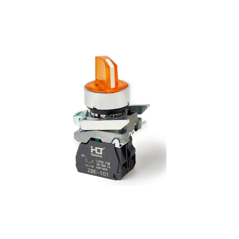 Изображение товара Переключатель HLT XB4-BК2561 на 2 положения с подсветкой 220V IP65