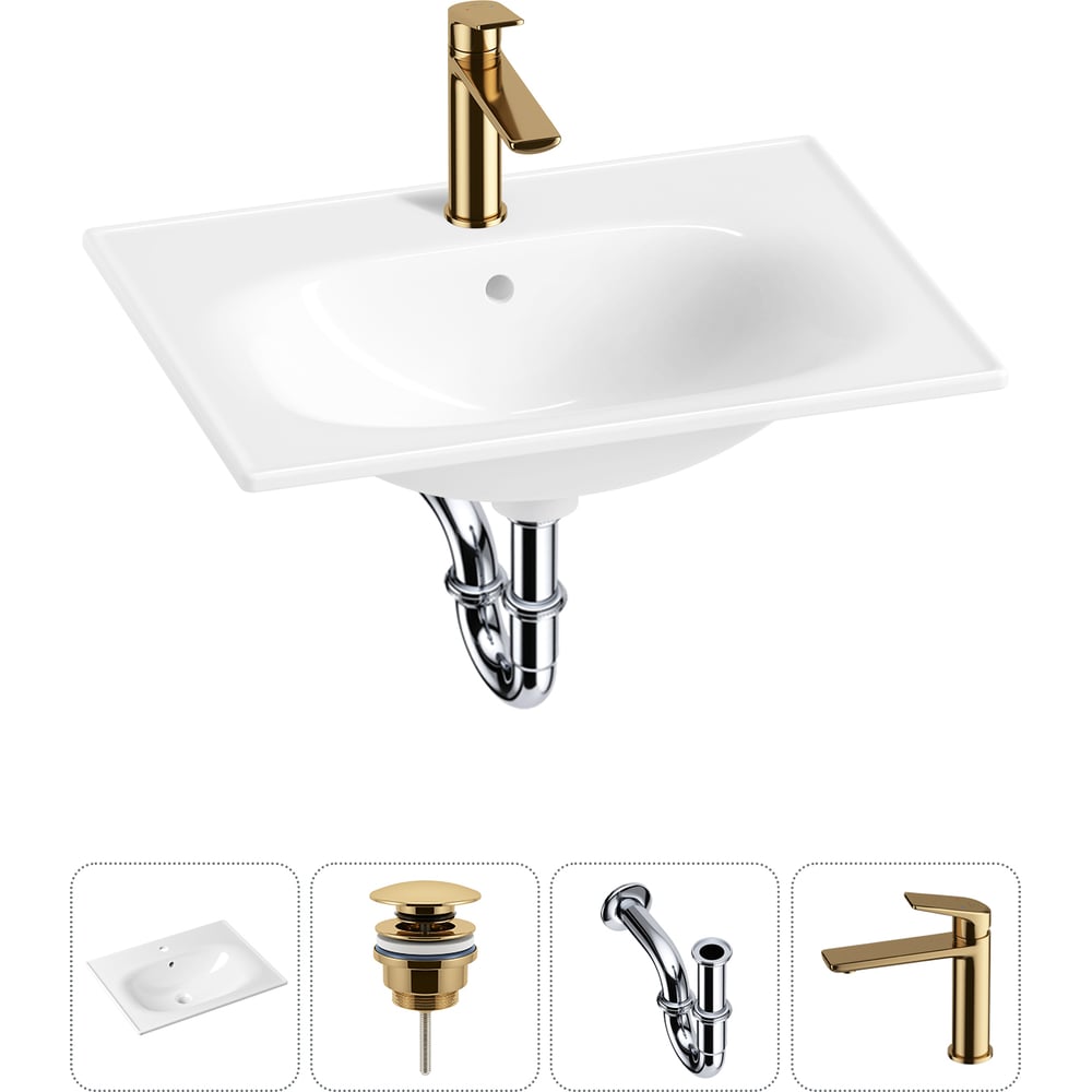 Изображение товара Врезная раковина для ванной Lavinia Boho комнаты Bathroom Sink в наборе 4 в 1 20217601R