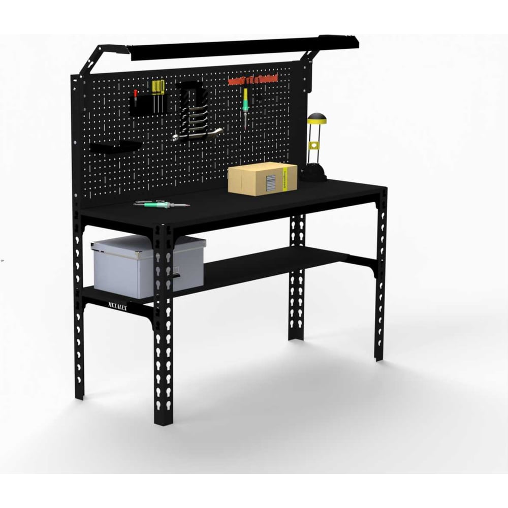 Изображение товара Металлический стол SUN 750x1300x400 с полкой и освещением ООО Металекс