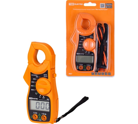 Изображение товара Токоизмерительные клещи TDM МастерЭлектрик М87 SQ1005-0013