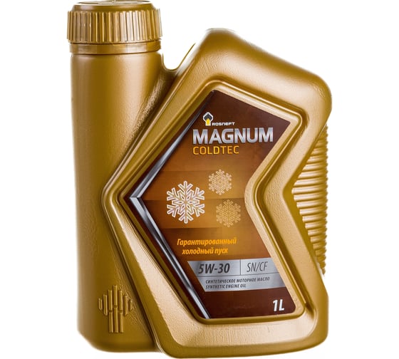 Изображение товара Моторное масло РОСНЕФТЬ Magnum Coldtec 5W-30 SN-CF синт. кан. 1 л 40813232