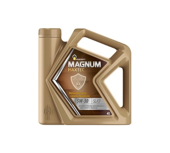 Изображение товара Полусинтетическое моторное масло Magnum Maxtec 5W-30 SL-CF, канистра 4 л Роснефть 40814842 12817