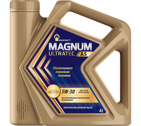 Изображение товара Моторное масло РОСНЕФТЬ Magnum Ultratec A5 5W-30 SL-CF синт. кан. 4 40816542
